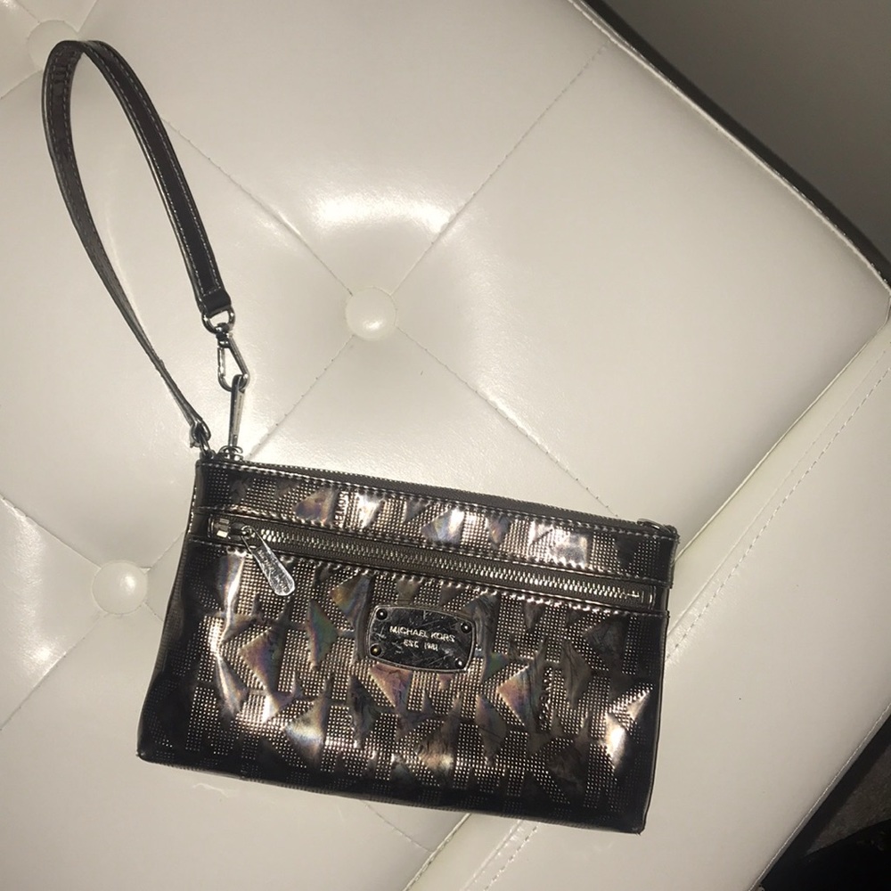 Gunmetal Michael Kors wristlet/Small handbag